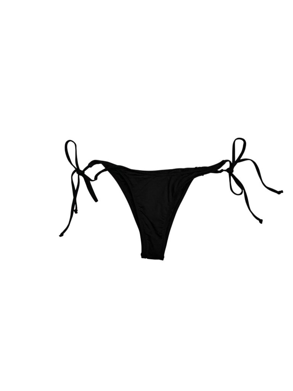 SXA Seasonless Black Bikini Bottom With Adjustable Tie Straps Ari Basics Collect